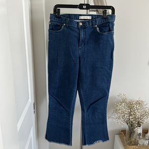 N/Nicholas High-Waisted Flare Leg Cropped Jeans